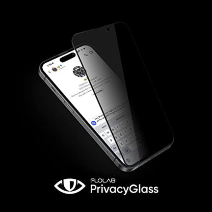 FLOLAB for iPhone 14 Pro Privacy Screen Protector is the Best Tempered Glass that Protects your Privacy - Durable, Smooth as Butter, and Easy to Install, Guaranteed. (Anti Dust)