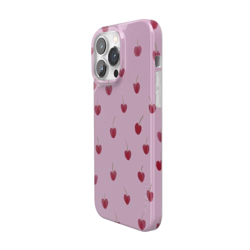 Casely iPhone 14 Pro Case | Very Cherry | Painted Cherries | Compatible with MagSafe | Classic Ultra Slim Design - color: Very Cherry | Painted Cherries, size: iPhone 14 Pro
