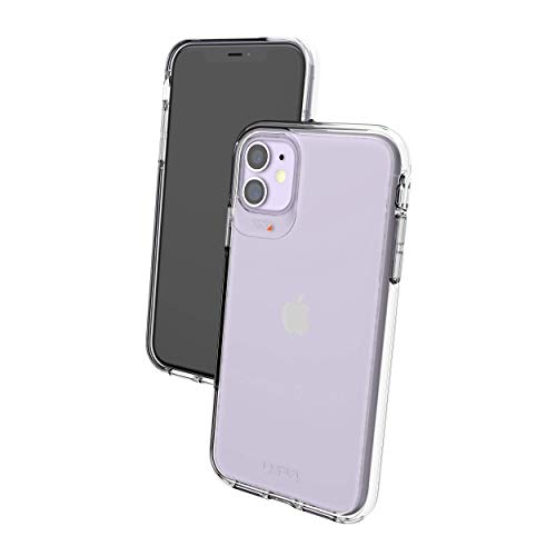 ZAGG Gear4 Crystal Palace Compatible with iPhone 11 Case, Advanced Impact Protection with Integrated D3O Technology, Anti-Yellowing, Phone Cover – Transparent - size: iPhone 11, style: Without Magsafe