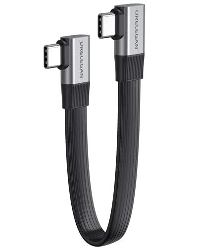 90 Degree USB4 Cable Short 5in Right Angle USB C Cable - size: 5.5IN