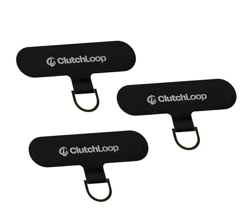 ClutchLoop Anchor-Universal Phone Tether Tab, Strong Cell Phone Lanyard Tab and Phone Strap Replacement - color: Midnight