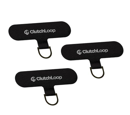 ClutchLoop Anchor-Universal Phone Tether Tab, Strong Cell Phone Lanyard Tab and Phone Strap Replacement - color: Midnight