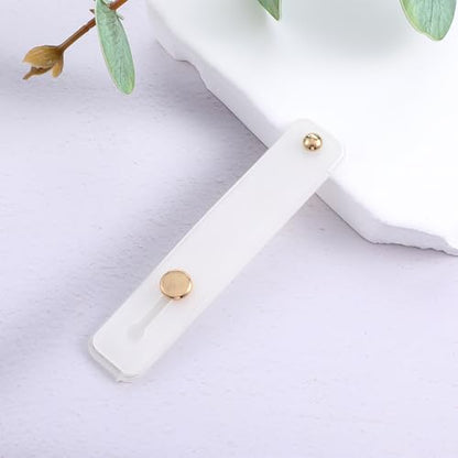 WLLHYF 2Pcs Phone Loop Holder, Silicone Phone Grip Strap Stand Universal Portable Finger Kickstand for Most Smartphones (2pcs-White) - color: White