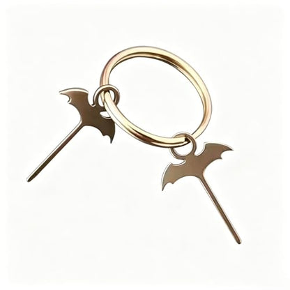 Bat Shaped SIM Eject Pin Keychain 2 Pack, Universal Stainless Steel SIM Card Removal Tool, Gothic Anti-Lost SIM Tray Opener for All Smartphones