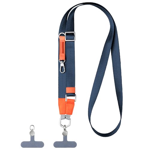 Phone Lanyard Crossbody, Adjustable Anti-Theft Neck Strap, - color: Blue