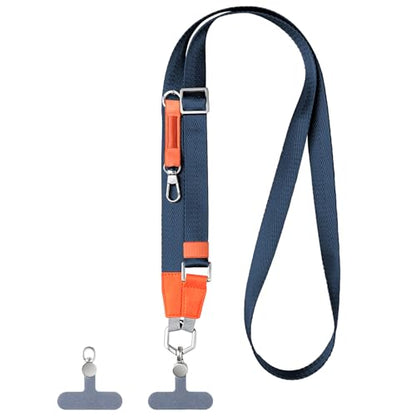 Phone Lanyard Crossbody, Adjustable Anti-Theft Neck Strap, - color: Blue