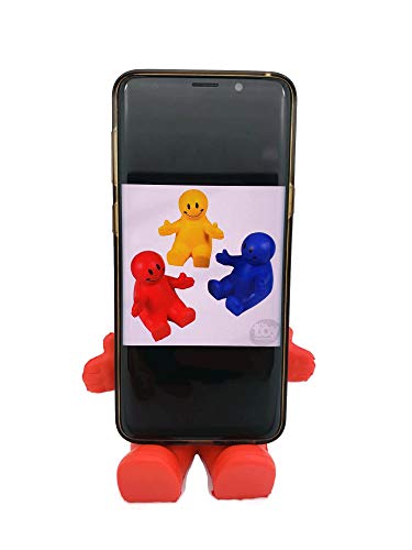 Cute Smile Face Phone Holder 3 Pack - Squeezable Stress Relief Desk Toy - style: 3 Pack
