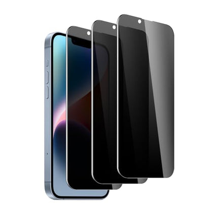 3 Pack Privacy Screen Protector for iPhone 14 Plus/13 Pro Max, 9H Hardness Double Shatterproof Anti-Spy Tempered Glass Film, Easy Installation, Case-Friendly - size: iPhone 14 Plus/13 Pro Max