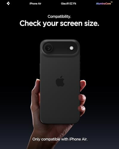 Spigen GlasTR EZ FIT Tempered Glass Screen Protector for iPhone Air - size: iPhone Air