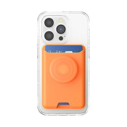PopSockets Phone Wallet for MagSafe with Grip- Canteloupe - color: Canteloupe, style: With Grip