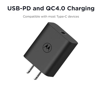 Motorola TurboPower 30 Charger with 1m USB-C to USB-C Cable - size: 30W