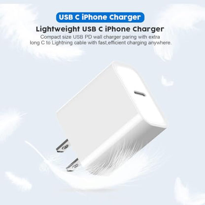 10FT iPhone Charger, iPhone 14 Fast Charging Block, Long Fast Apple Charger - color: White 10FT