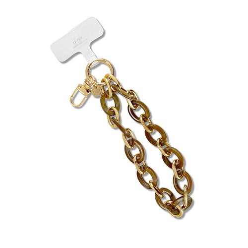 Sonix Phone Wristlet - Detachable Universal Smartphone Wrist Strap, Hands-Free Lanyard Cellphone Bracelet with Tether Tab - color: Brown Marble