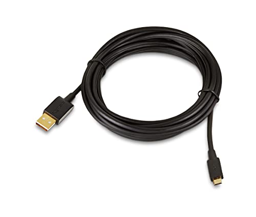 Amazon Basics USB-A to Micro USB Charging Cable, 480Mbps Data Transfer, Gold-Plated Plugs, Compatible with Android Phones and Tablets, 10 Foot, Black - size: 10 Feet, style: 1 Pack