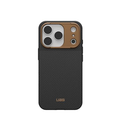 URBAN ARMOR GEAR UAG Designed for iPhone 17 Pro Case Fibr Armr - Compatible with MagSafe Kevlar Fiber Military Grade Protective Cover, Kevlar Graphite/Bronze - color: Fibr Armr - Kevlar Graphite/Bronze