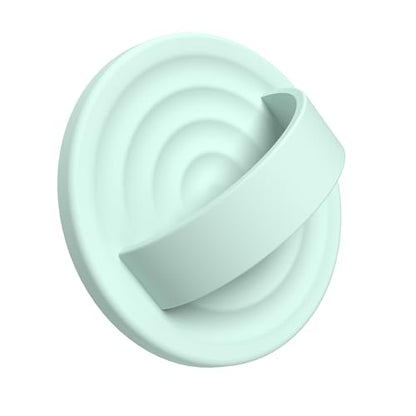 Upgraded Magnetic Phone Grip, Liquid Silicone Soft and Portable, Removable Finger Loop Ring Grip Holder for iPhone, Strong Magnetic Attraction, Compatible with MagSafe Phone Case, Mint Green - color: Mint Green