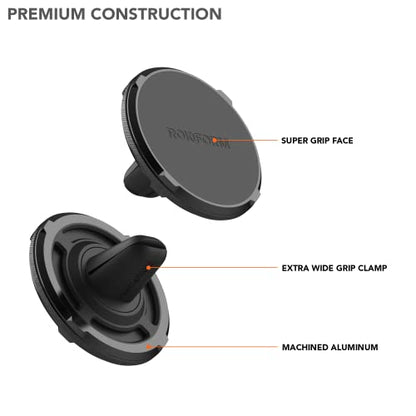 Rokform Dual Magnet Vent Phone Mount, Super Grip Clip (Black)