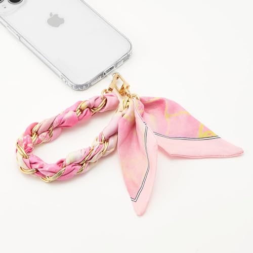 ZOOEASS Phone Wrist Lanyard Gold Metal Scarf Phone Charm Strap with Tether Tab Women Phone Chain Accessories for Handbags - color: Style 7