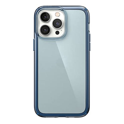 Speck iPhone 14 Pro Max Case - Drop Protection with Scratch Resistant Dual Layer Slim Phone Case for 6.7 Inch iPhones 14 Pro Max - Anti-Yellowing & Anti-Fade Case - Glass Navy/Winter Navy GemShell - color: Glass Navy/Winter Navy
