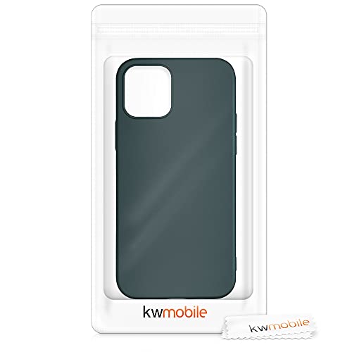 kwmobile Case Compatible with Apple iPhone 12 / iPhone 12 Pro Case - Soft Slim Metallic TPU Silicone Cover - Metallic Teal - color: metallic teal