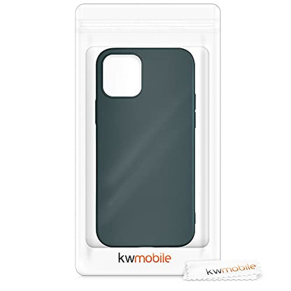 kwmobile Case Compatible with Apple iPhone 12 / iPhone 12 Pro Case - Soft Slim Metallic TPU Silicone Cover - Metallic Teal - color: metallic teal