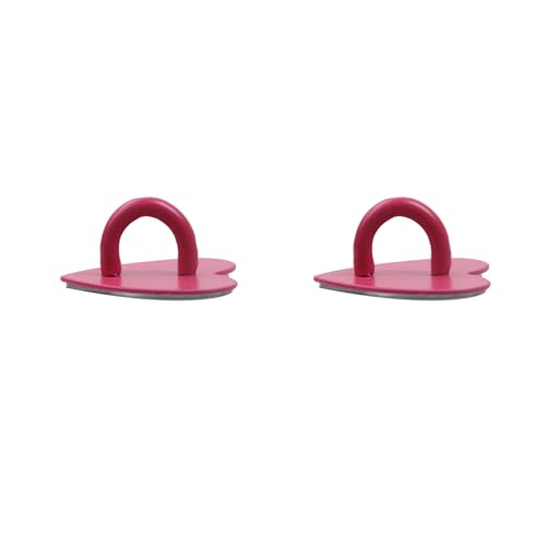 12Pcs Phone Charm Hook Adhesive (Heart Shaped, Rose red) - color: Rose Red