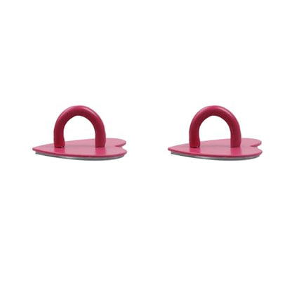 12Pcs Phone Charm Hook Adhesive (Heart Shaped, Rose red) - color: Rose Red