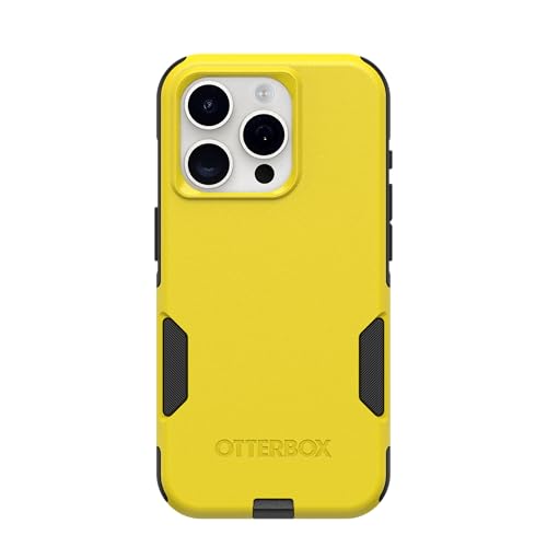 OtterBox iPhone 15 Pro (Only) - Commuter Series Case - Night Reverse (Yellow & Black) - Slim & Tough - Pocket-Friendly - with Port Protection - color: Yellow & Black