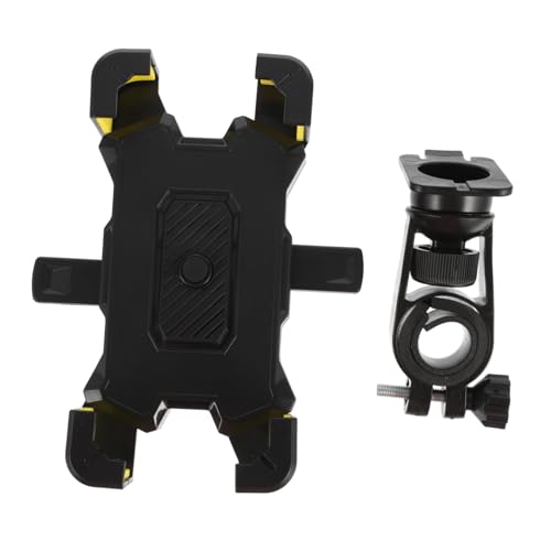 PRETYZOOM Adjustable Motorcycle Cellphone Mount with Shockproof Vibration Dampener Bike Phone Holder for Handlebars Skid Protection Compatible with Motorbikes and Electric Scooters