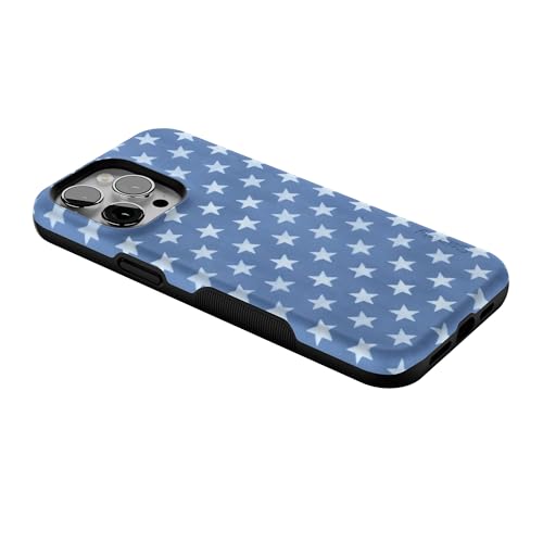 Casely iPhone 14 Pro Max Case | Coastal Blues | Denim Stars | Bold Protective Design | Compatible with MagSafe - color: Coastal Blues | Denim Stars