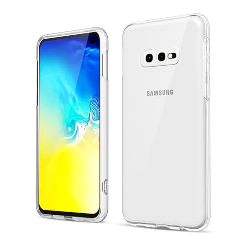 oakxco for Samsung Galaxy S10e Phone Case Liquid Silicone Grip, Cute Thin Slim Soft Rubber TPU Plain Smooth Gel Cover for Women Girl Aesthetic Design, Matte Solid Protective & Shockproof, Clear - color: Clear, size: S10e