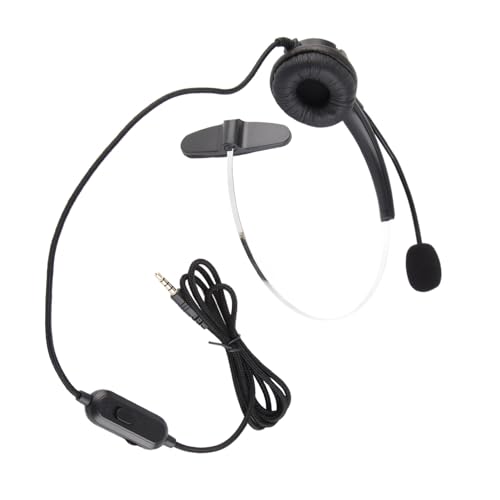 Wired Trucker Headsets Noise Cancelling Mono Headset for Clear Calls Telephone Customer Service for Lightweight Comfortable Earphones