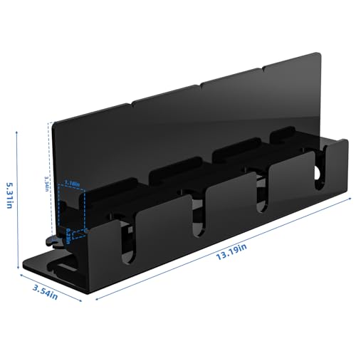 4 Phones Acrylic Multiple Cell Phone Stand - color: Black