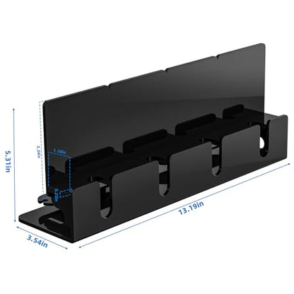 4 Phones Acrylic Multiple Cell Phone Stand - color: Black