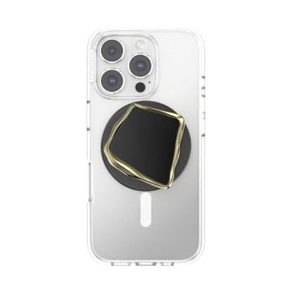 PopSockets Phone Grip for MagSafe, Magnetic Holder- Obsidian Cut - color: Enamel Obsidian Cut, style: MagSafe