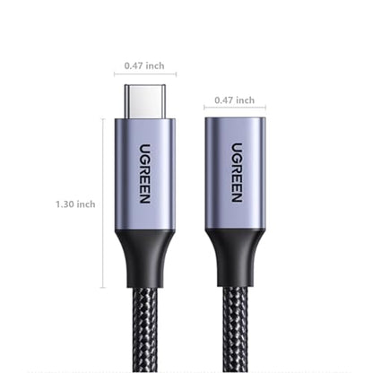 UGREEN USB C Extension Cable, (10Gbps/100W) USB C Extender 3.3 ft - color: Grey, size: 3.3 FT