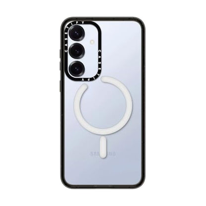 CASETiFY for Galaxy S25+ Case - Impact Magnetic Clear Black | Wireless charging and MagSafe compatible | 8.2 ft. 4X Military Grade Drop Protection | Black - color: Clear Black, size: Galaxy S25+ (6.7")