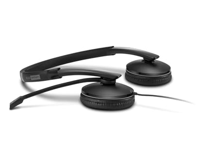 Lenovo Wired ANC Headset, USB-C and USB-A connectivity, Zoom Certified, Active Noise Cancellation, Hearing Protection, 145g Lightweight Comfortable Design, Replaceable Earcups, Business Headset - style: Wired ANC Gen 2 (UC)