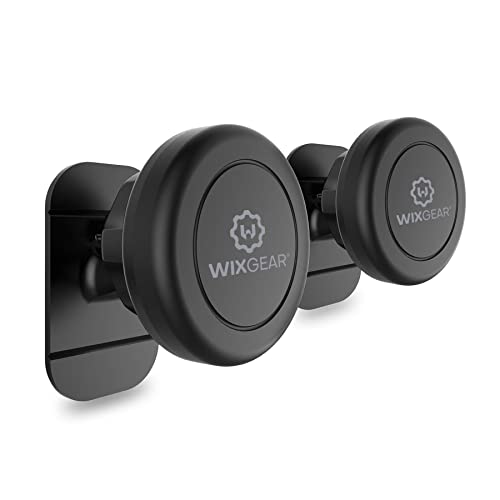 Magnetic Car Mount [2-Pack] - Universal Stick-On Dashboard Magnetic Phone Holder for Car, Strong Magnet Mount for Cell Phones & Mini Tablets with Swift-Snap Technology