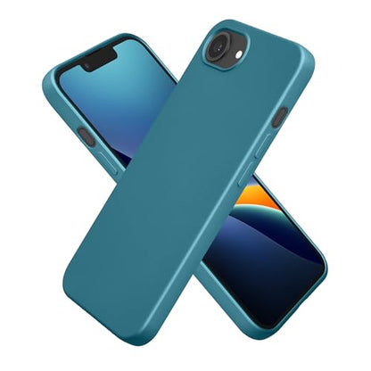 kwmobile Case Compatible with Apple iPhone 17e / iPhone 16e Case - Soft Slim Protective TPU Silicone Cover - Metallic Caribbean Blue - color: Metallic Caribbean Blue