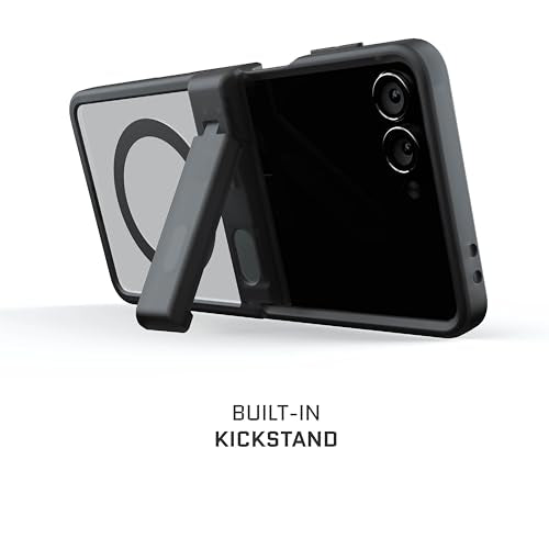 Ghostek Covert Clear Flip 7 Case with Built-in Kickstand, MagSafe and Full Hinge Protection Designed for 2025 Samsung Galaxy Z Flip7 (6.9") (Smoke Matte) - color: Smoke Matte, size: Galaxy Z Flip 7