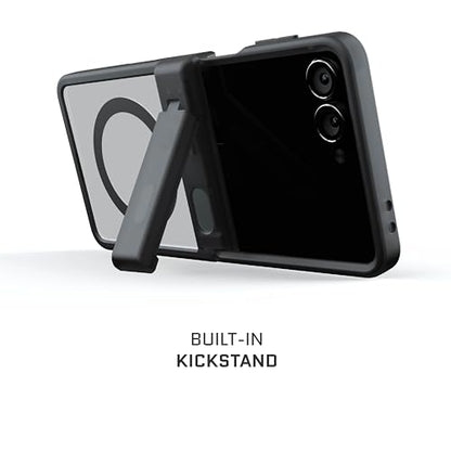 Ghostek Covert Clear Flip 7 Case with Built-in Kickstand, MagSafe and Full Hinge Protection Designed for 2025 Samsung Galaxy Z Flip7 (6.9") (Smoke Matte) - color: Smoke Matte, size: Galaxy Z Flip 7