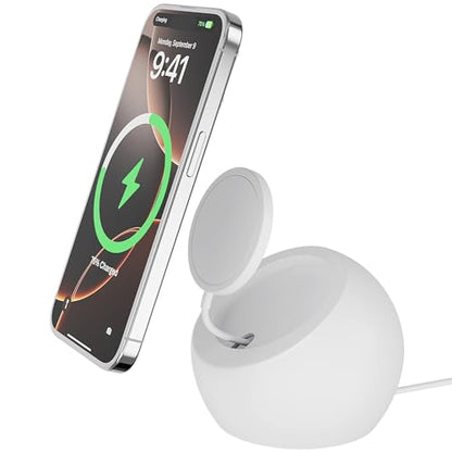 Wireless Charger, MagSafe Charger Stand, Phone Stand for Desk, White - color: White