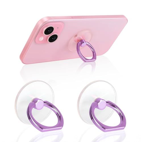 2 Pack Jsoerpay Clear Phone Ring Holder, Lavender - color: Lavender 2
