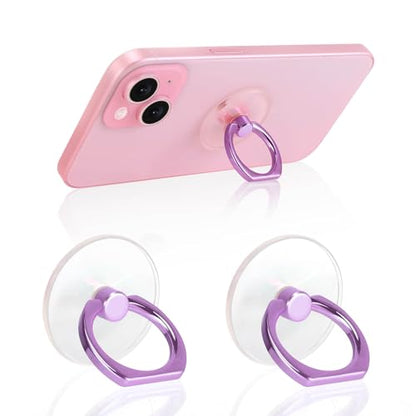 2 Pack Jsoerpay Clear Phone Ring Holder, Lavender - color: Lavender 2