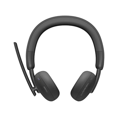 Dell WL3024 Wireless Headset - Leatherette Headband, Built-in AI-Based Noise Cancellation Microphone, Boom mic - Black