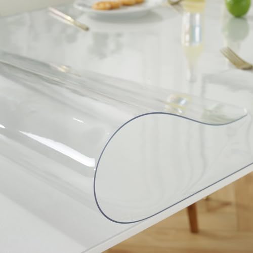 LovePads Clear Table Cover Protector 42 x 60 Inch, 1.5mm Thick Plastic Mat - color: Clear 1.5mm, size: 42" x 60" (Rectangular)