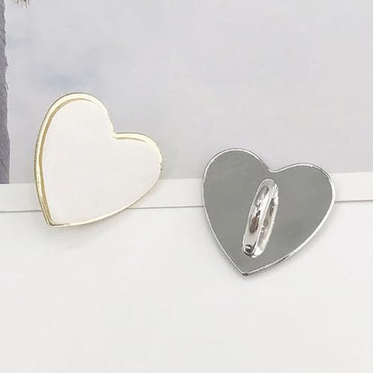 12Pcs Phone Charm Hook,Finger Ring Loop Stand for DIY Hanging, Heart Phone Holder,Adhesive Phone Finger Grip Loop Stand Metal Phone Charm Rings for DIY Hanging Supplies, 4 Colors