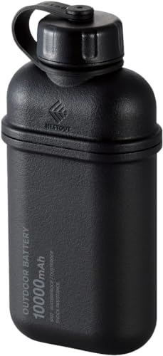 ELECOM NESTOUT 10000mAh Rugged Power Bank, Outdoor Battery Pack, 20W USB C Fast Charging PD, Waterproof IP67, Shockproof Military Grade, Tactical EDC Gear, Camping, Hiking, Hunting, Survival (Black) - color: Black