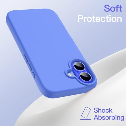 JETech Silicone Case for iPhone 16, Ultramarine | Silky Soft Touch, Shockproof Protection, Scratch Resistant, Microfiber Lining - color: Ultramarine, size: iPhone 16